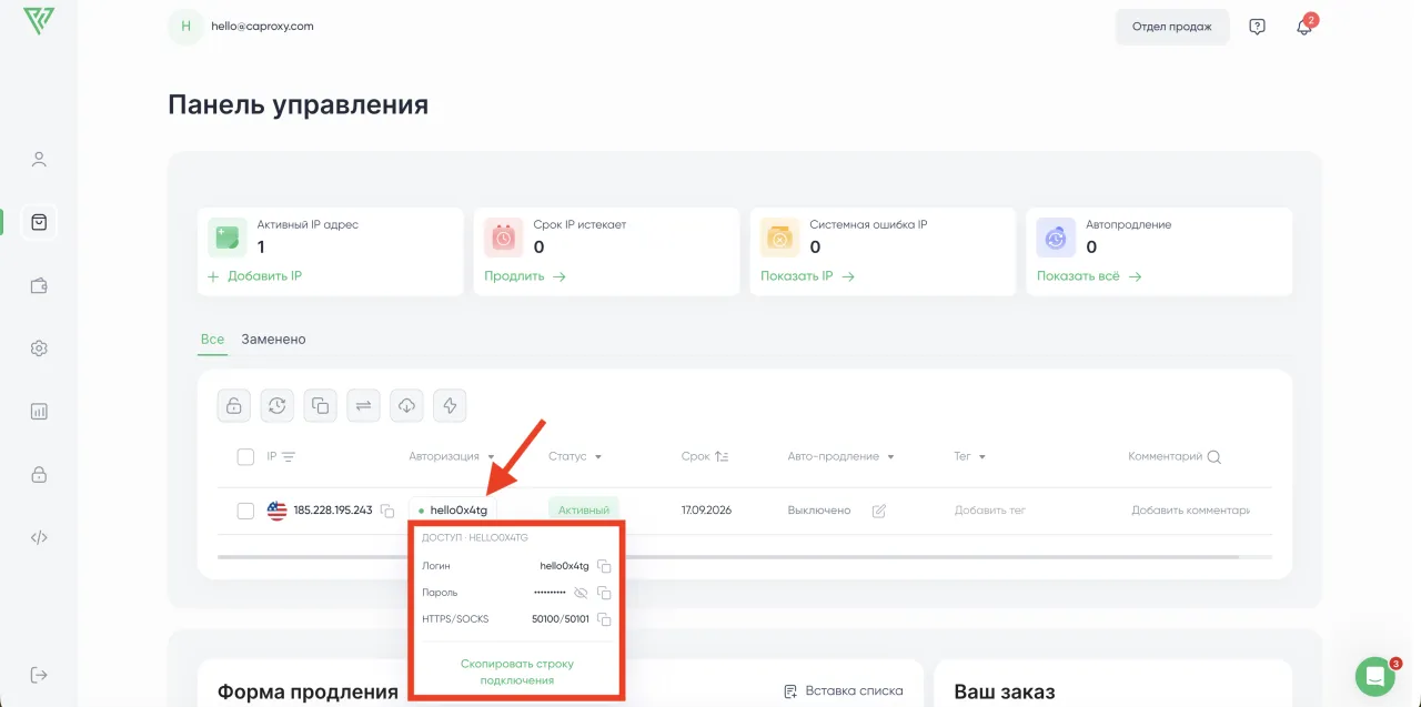 Proxy Seller — Настройка прокси
