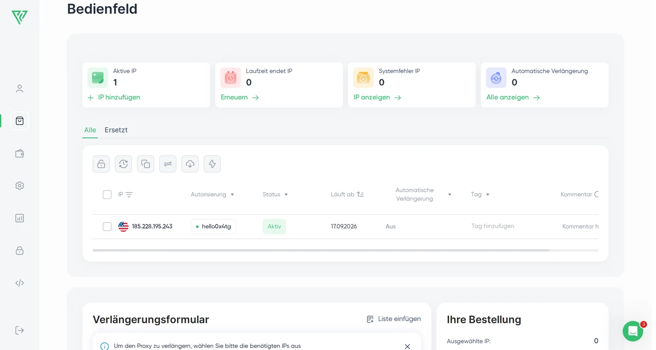 Proxy Seller — Proxys einrichten