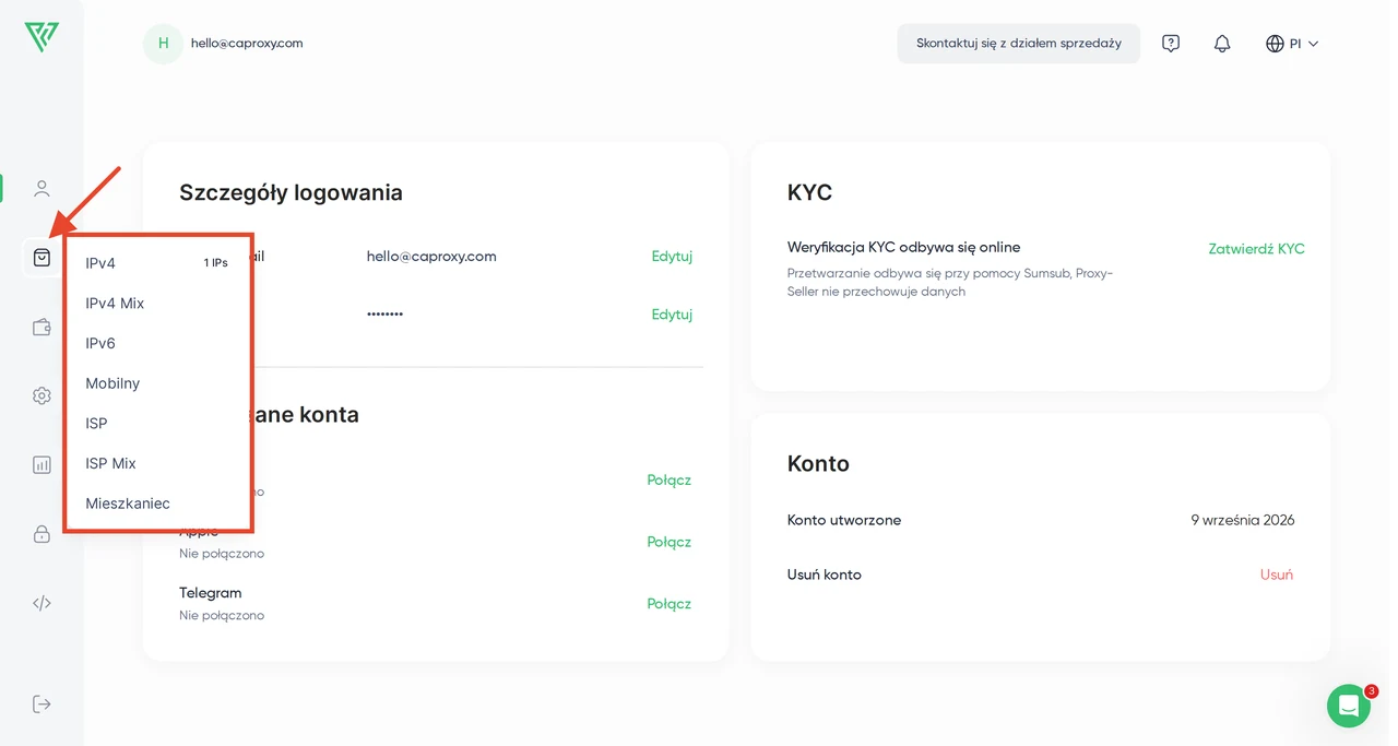 Proxy Seller — Zakup proxy (instrukcja)