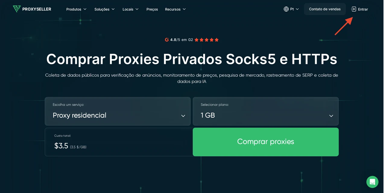 Proxy Seller — Cadastro