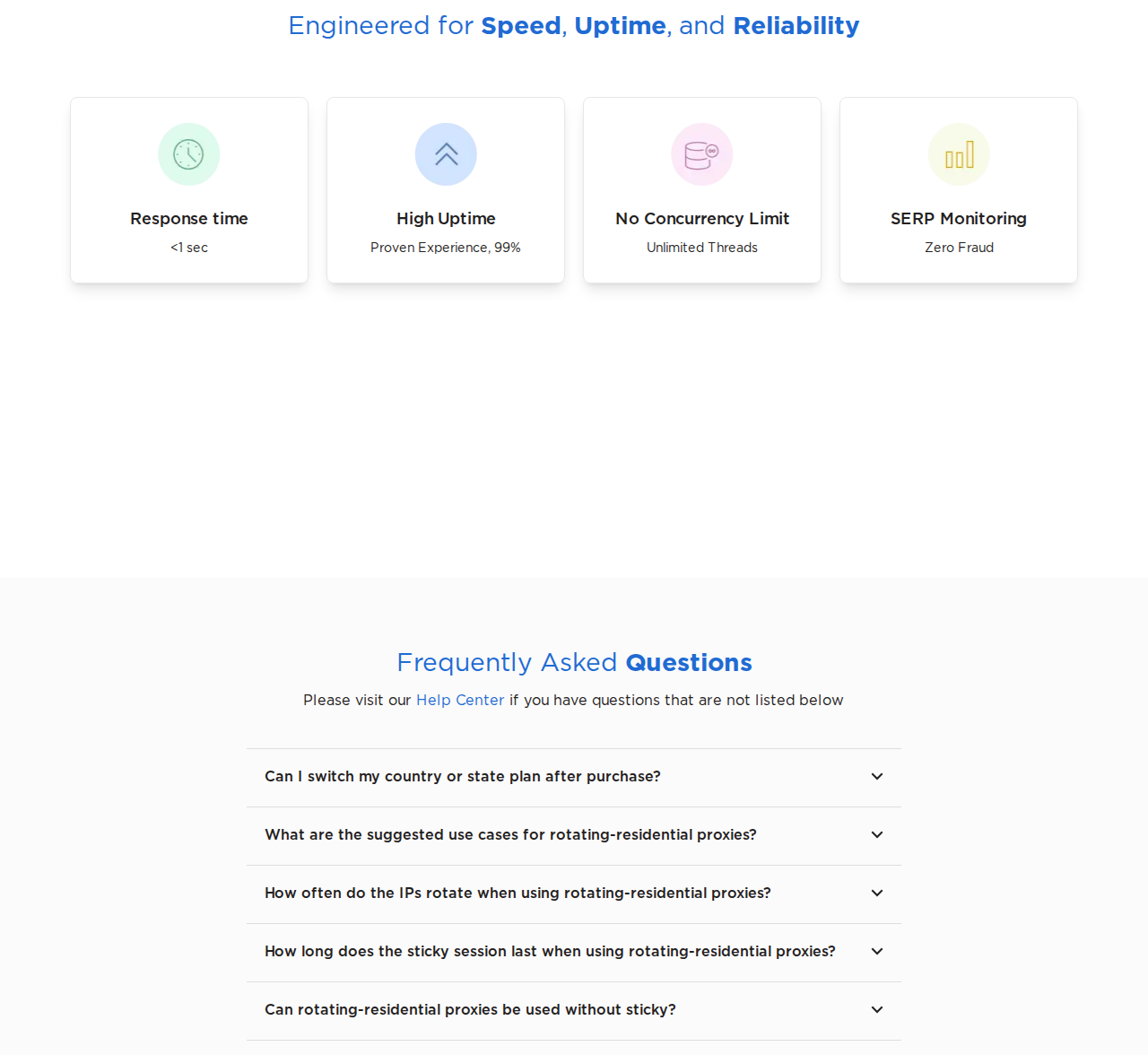 Live Proxies rotating residential product features block