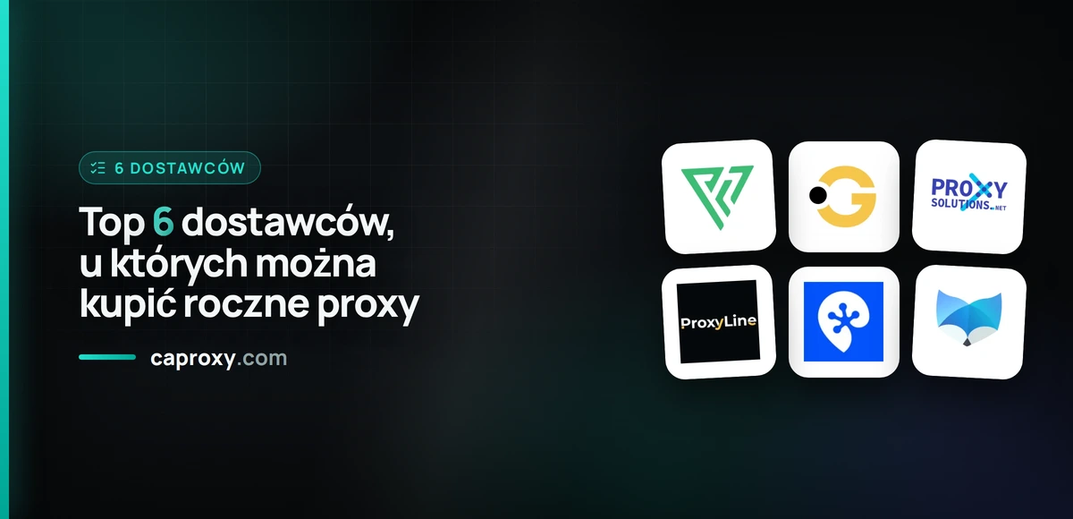Top 6 dostawców, u których można kupić roczne proxy