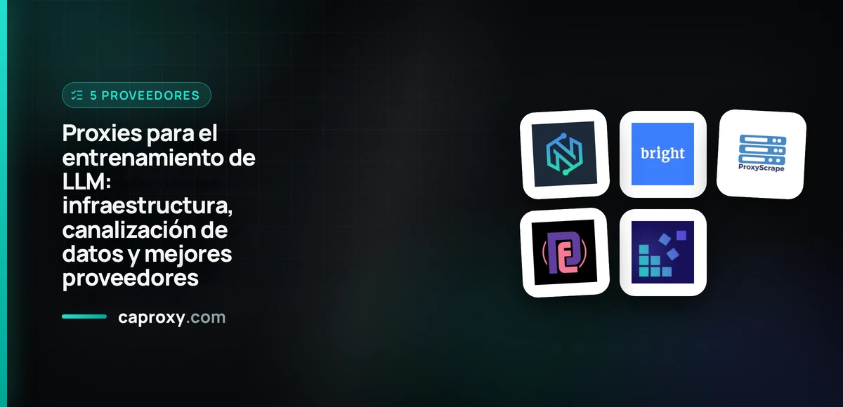 Proxies para el entrenamiento de LLM: infraestructura, canalización de datos y mejores proveedores
