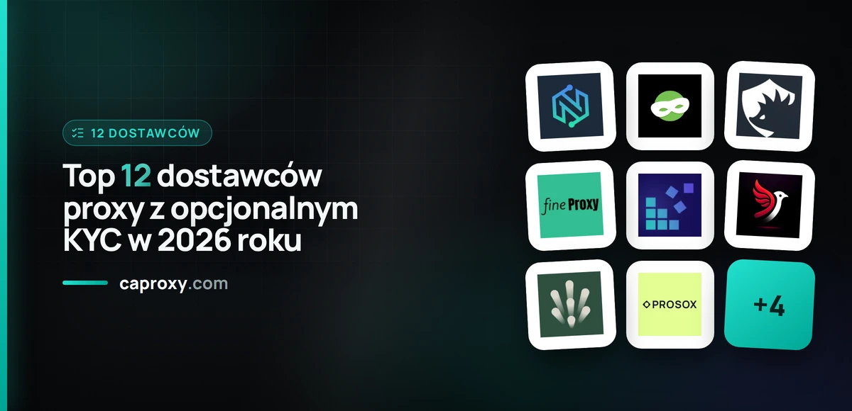 Top 12 dostawców proxy z opcjonalnym KYC w 2026 roku