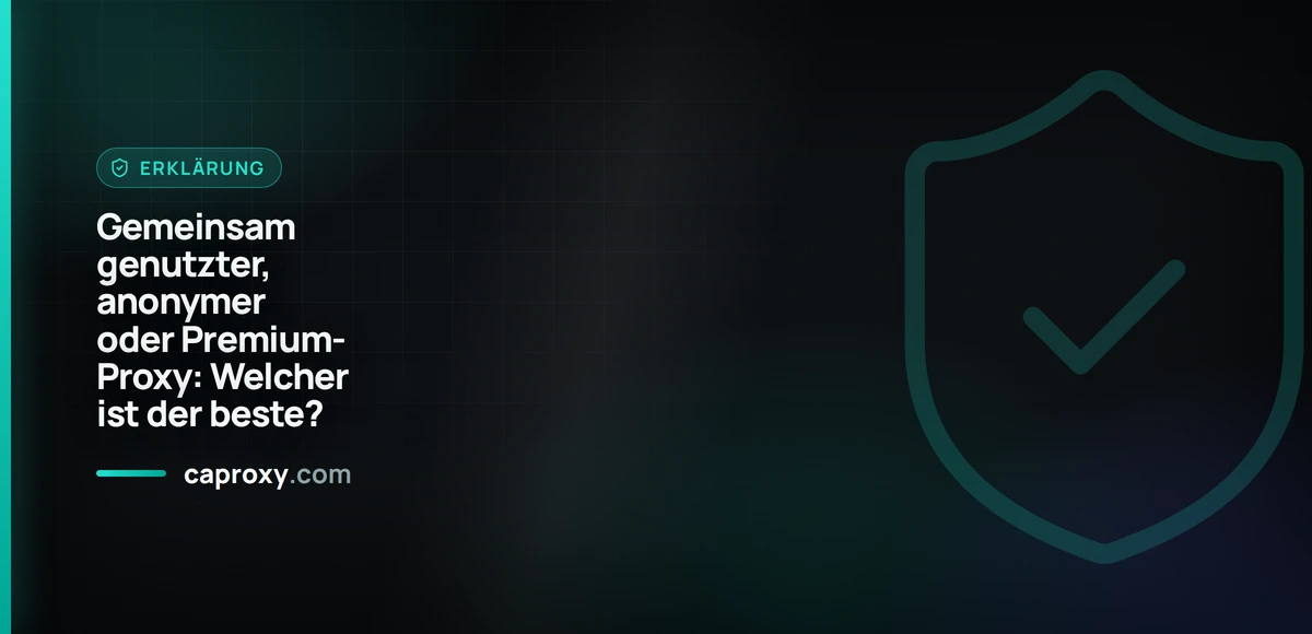 Gemeinsam genutzter, anonymer oder Premium-Proxy: Welcher ist der beste?
