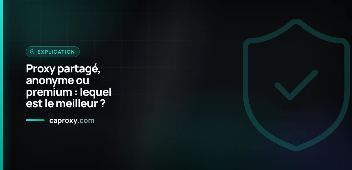 Proxy partagé, anonyme ou premium : lequel est le meilleur ?