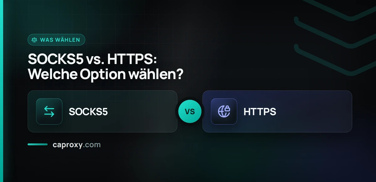 SOCKS5 vs. HTTPS: Welche Option wählen?