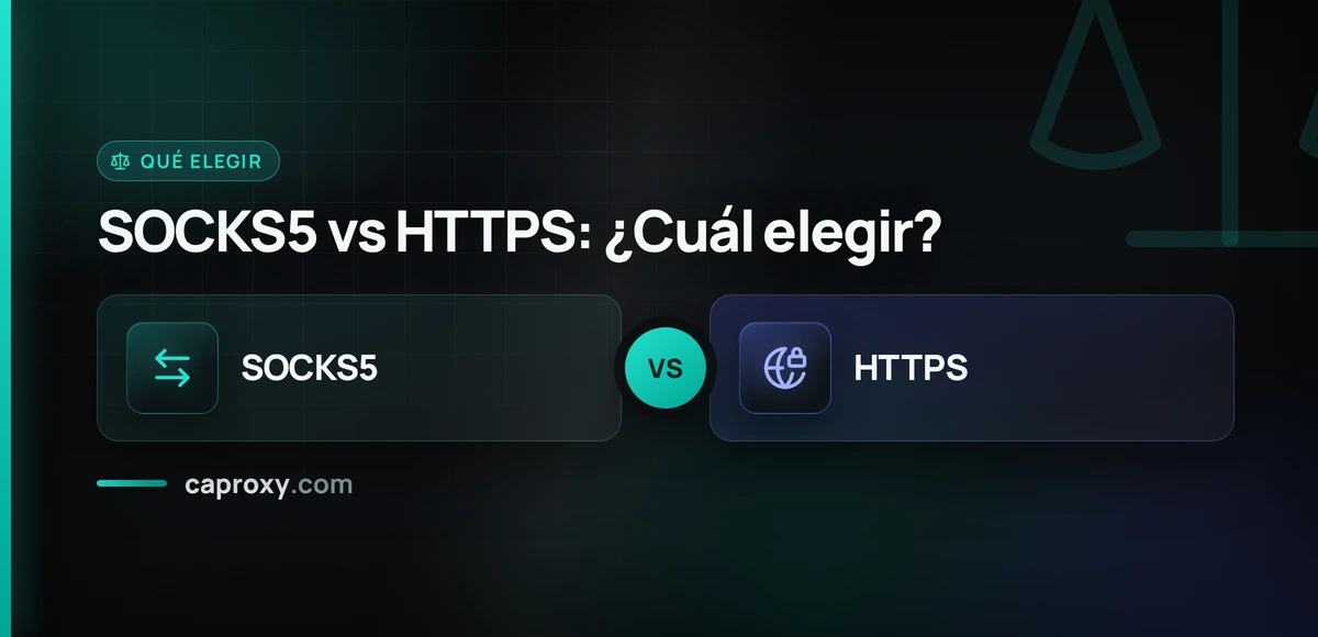 SOCKS5 vs HTTPS: ¿Cuál elegir?